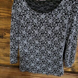 Sparkly Ladies Black/ Gray Top